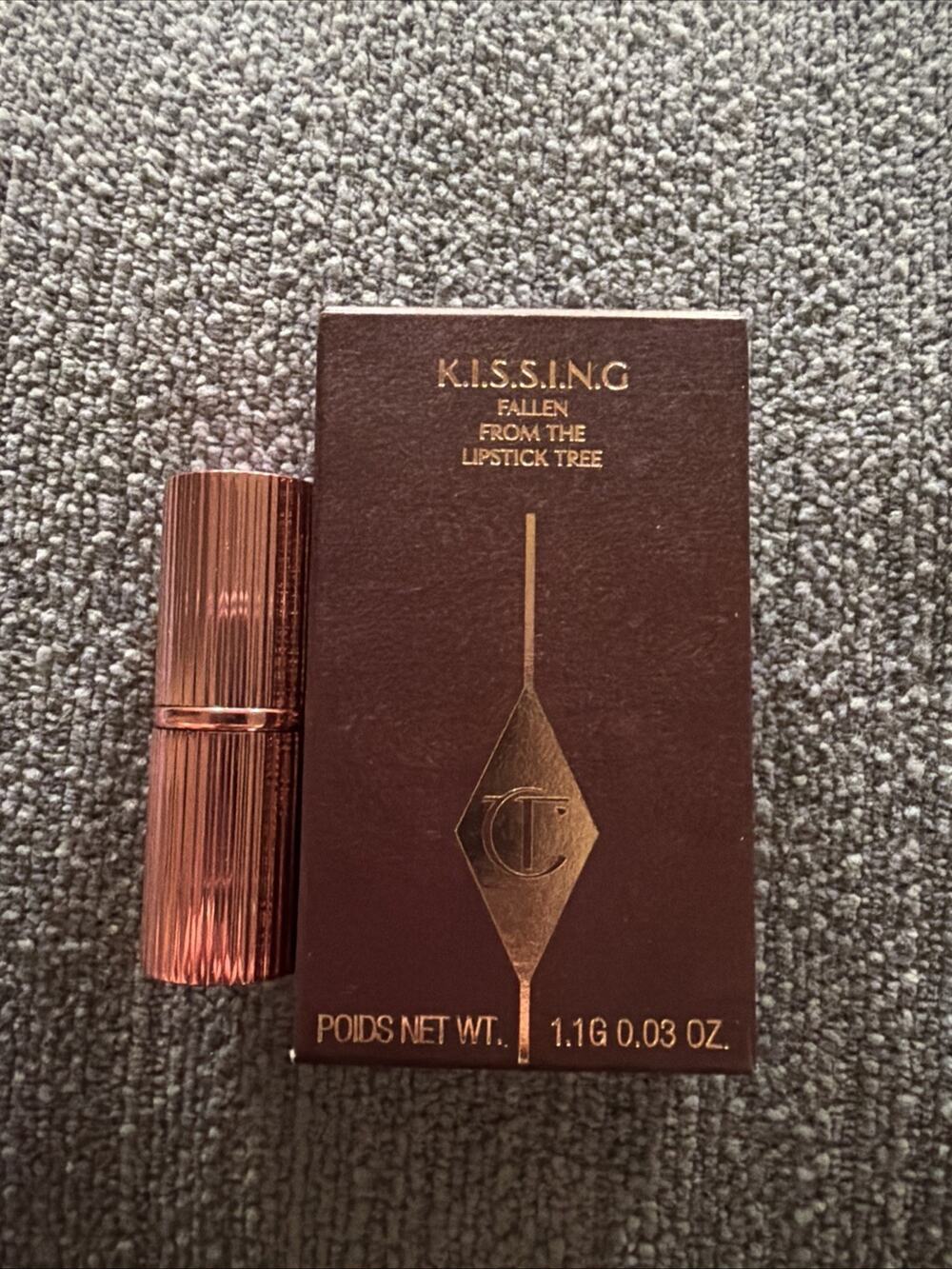 Charlotte Tilbury KISSING Fallen From Tree Lipstick 90s PINK 1.1g/.03oz Travel